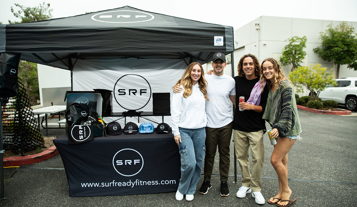 The SRF Surf Fitness team, just before they took the stage. Photo: <a href=\"https://www.instagram.com/aikersss/\"> Aika Lau</a>