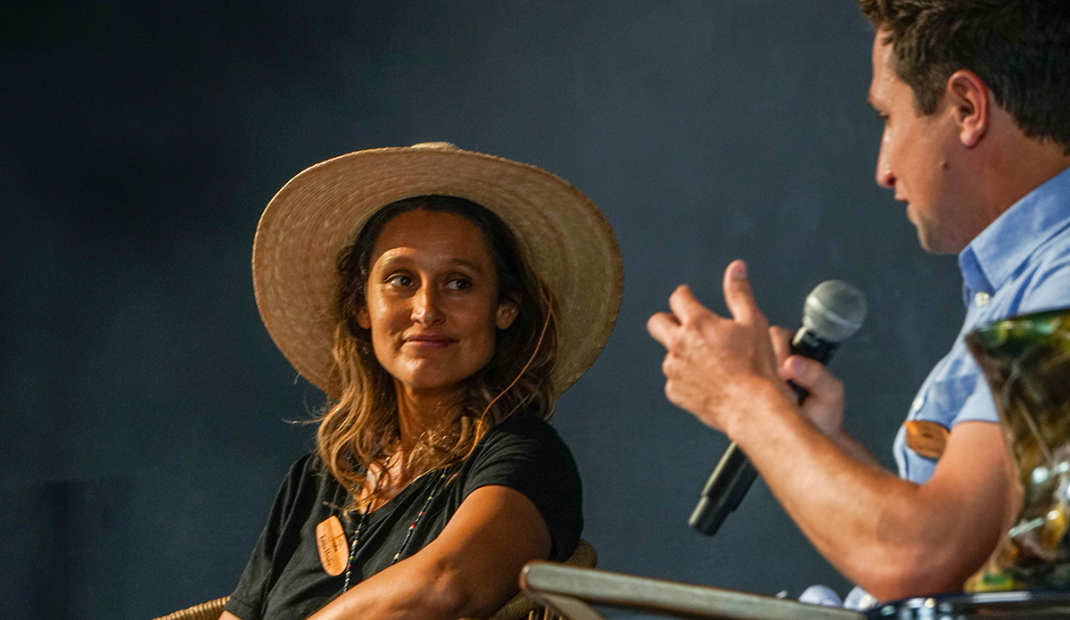 Zach Weisberg talking to Kassia Meador.
Photo: Aika Lau 