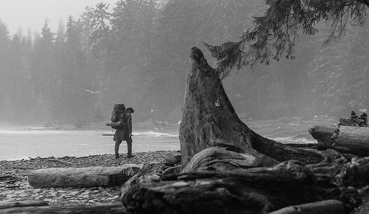 One of the few hikers this rainy day at Juan De Fuca Trail. Photo: Ian Duncan