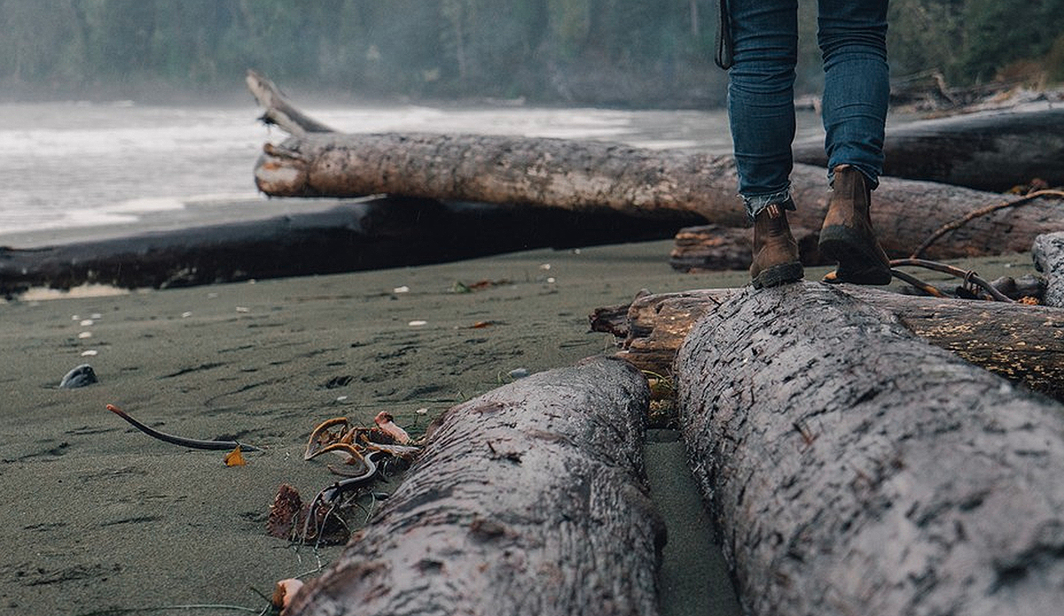 Beach combing for treasures. Photo: Ian Duncan