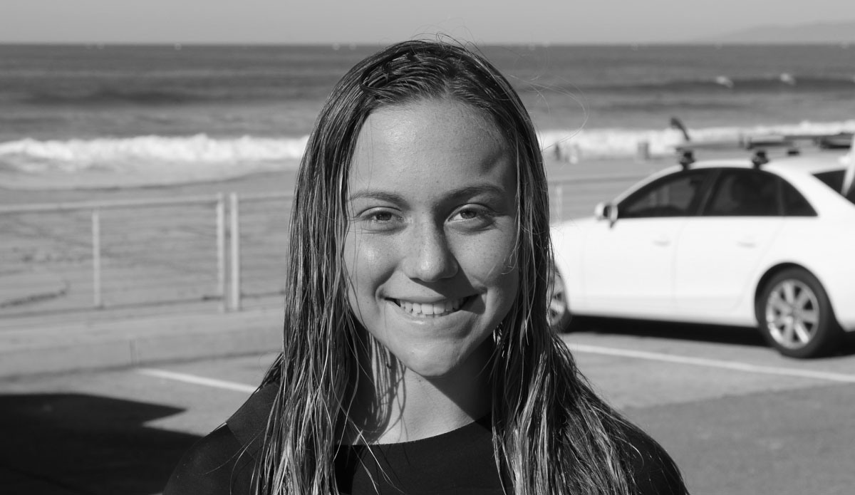 Sophia Arky: 14; Student; Redondo Beach, CA - “I really like the waves because they’re really never closed out. It’s always a good time. It’s mostly an older crowd, but they’re really nice to surf with…Usually I come out with friends, so it’s fun.” Photo: Dunn