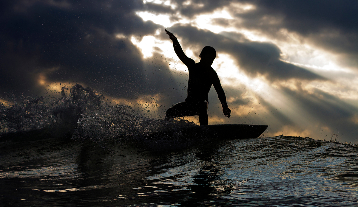 Sam Seeland floating into the sunset. Photo: <a href=\"https://www.davenilsenphotography.com\">DavidNilsenPhotography.com</a>