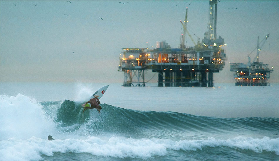 Matti Passaquindici. Tapping into some of Huntington Beach\'s electricity. Photo: Robb Wilson