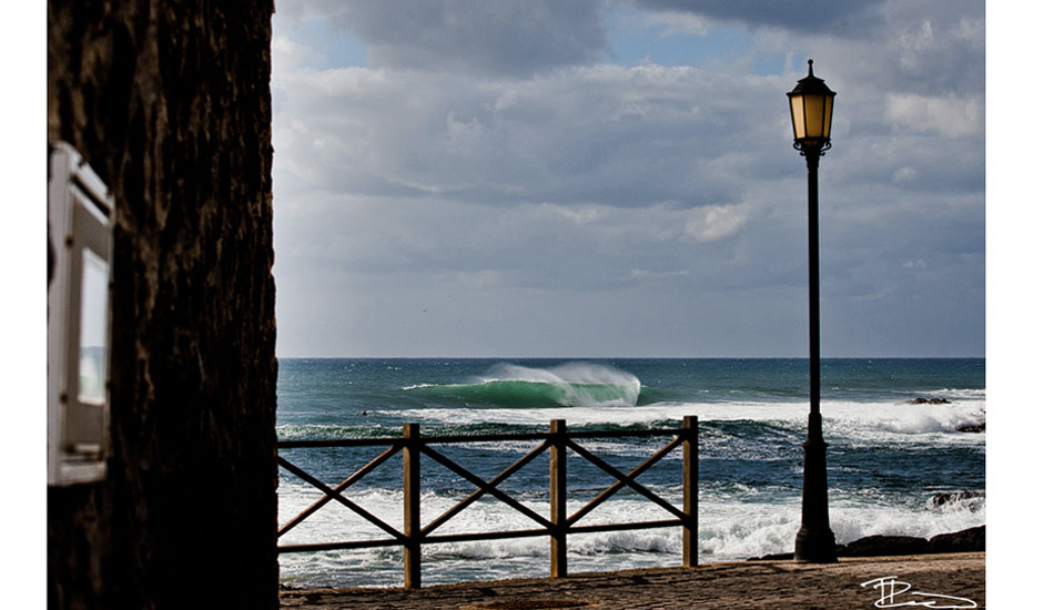 This wave is right on my doorstep, in front of a quiet little fishing town. You can get so many awesome line up shots from within the town. Photo: <a href=\"http://timborrow.tumblr.com\">Tim Borrow</a>