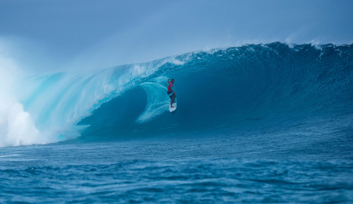 Wiggolly Dantas of Brasil (pictured) won his Round 4 heat at the FIji Pro to advance into the Quarterfinals at Cloudbreak on Monday June 15, 2015. Photo: <a href=\"https://www.worldsurfleague.com/\">WSL/<a href=\"https://instagram.com/kirstinscholtz/\">Kirstin Scholtz</a>