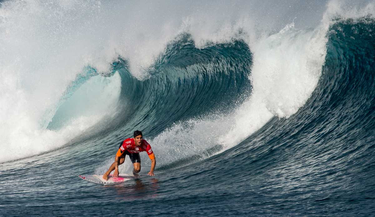 Medina winning his semifinal where he defeated Kolohe Andino (USA), Fiji Pro 2014. Photo: <a href=\"https://www.aspworldtour.com/\">ASP | Robertson</a>