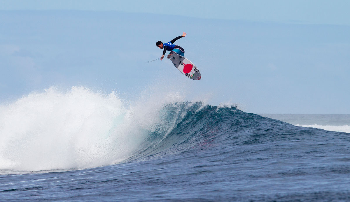 If there\'s an air section, Gabriel Medina will find it. Fiji Pro 2014. Photo: <a href=\"https://www.aspworldtour.com\">ASP | Kirstin</a>