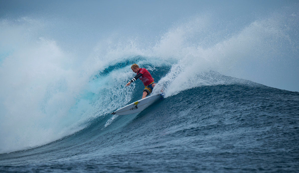 Nat Young of Santa Cruz, California, USA (pictured) eliminated during Round 3 of the Fiji Pro on Sunday June 14, 2015. Photo: <a href=\"https://www.worldsurfleague.com/\">WSL/<a href=\"https://instagram.com/kirstinscholtz/\">Kirstin Scholtz</a>