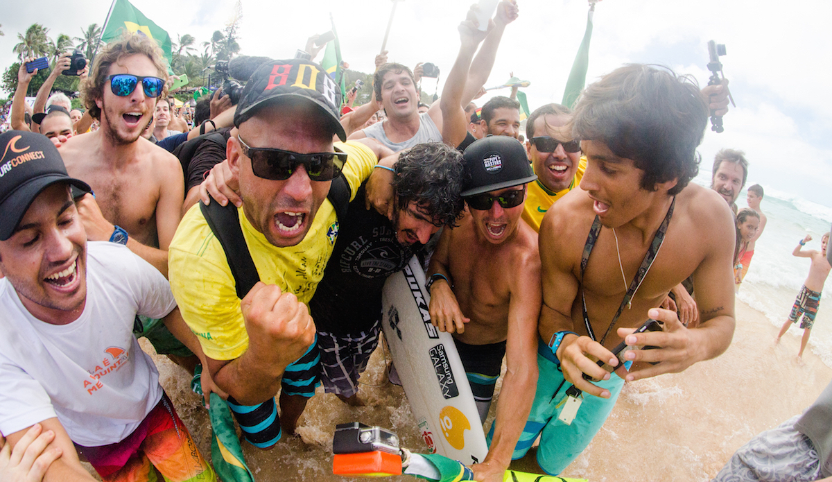 Emotions ran high today for father and fellow countrymen. Photo: <a href=\"https://www.danlemaitrephoto.com\">Dan LeMaitre</a>