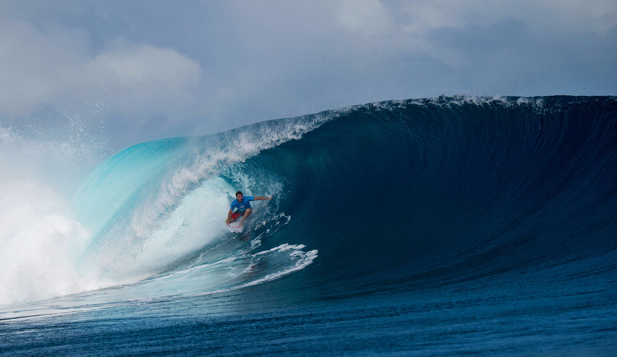 Taj Burrow of Yallingup, Western Australia (pictured) placing equal third at the Fiji Pro when he was eliminated during the Semifinals on Tuesday June 16, 2015.

Photo: <a href=\"https://www.worldsurfleague.com/\">WSL/<a href=\"https://instagram.com/kirstinscholtz/\">Kirstin Scholtz</a>