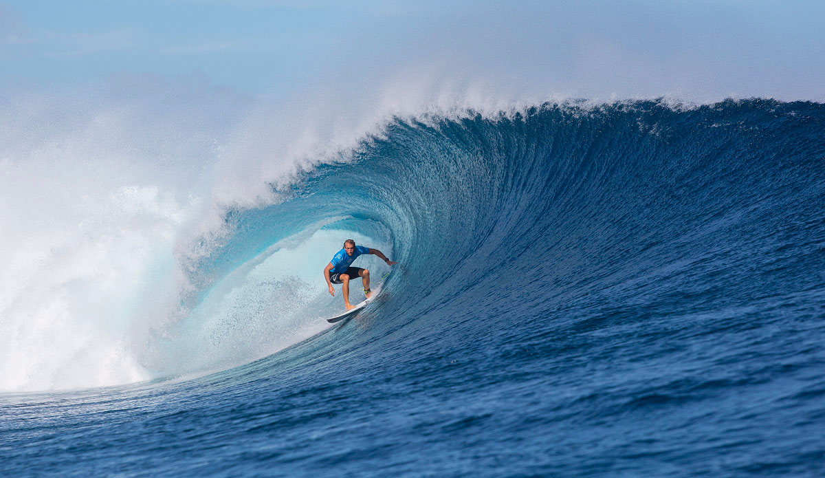 Owen Wright of South Coast, NSW, Australia (pictured) winning at the Fiji Pro posting a Perfect 20.00 (out of a possible 20.00) heat score in the FInal at Cloudbreak on Tuesday June 16, 2015. Photo: <a href=\"https://www.worldsurfleague.com/\">WSL/<a href=\"https://instagram.com/kirstinscholtz/\">Kirstin Scholtz</a>