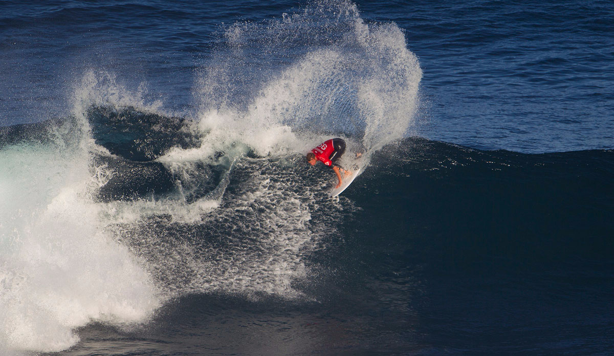 Taj Burrow of Yallingup, Western Australia surfs to an equal third finish at the Drug Aware Margaret River Pro. Photo: WSL / Kirstin