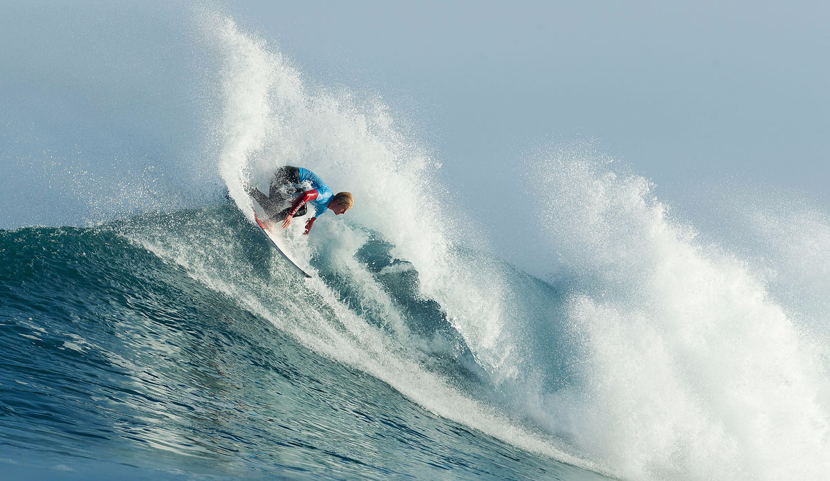 Nat Young of Santa Cruz, California, USA finished equal third Drug Aware Margaret River Pro in Western Australia, loosing to John John Florence (HAW) in the semi finals on Friday April 24, 2015. Photo:  WSL / Cestari