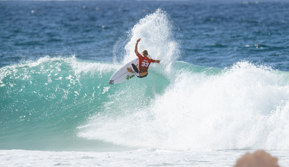 Ethan Ewing rode his rail game to victory. Photo: Beatriz Ryder//WSL
