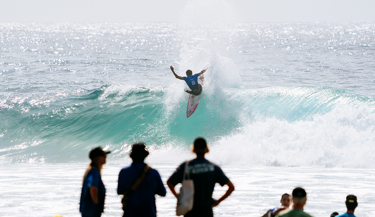 After dropping two nine-point rides in round three, Samuel Pupo was eliminated by Toledo in the quarterfinals. Photo: Andrew Shield//WSL