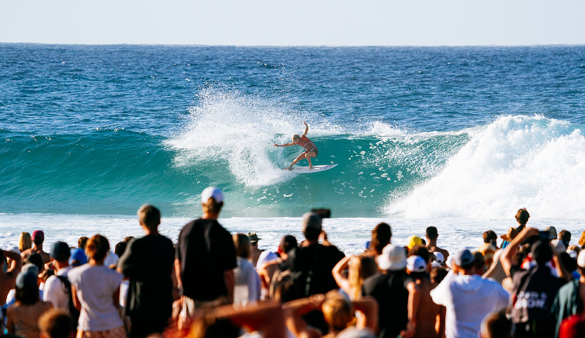 Steph Gilmore has been doing stylish carves like this for more than two decades on the CT. Photo: Andrew Shield//WSL