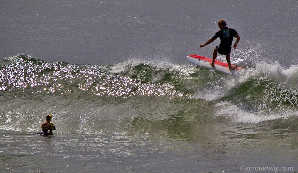 Eventual champion Christian Wach tests out the Seaglass. Photo: <a href=\"https://www.sproutdaily.com\" target=_blank>SproutDaily.com</a>