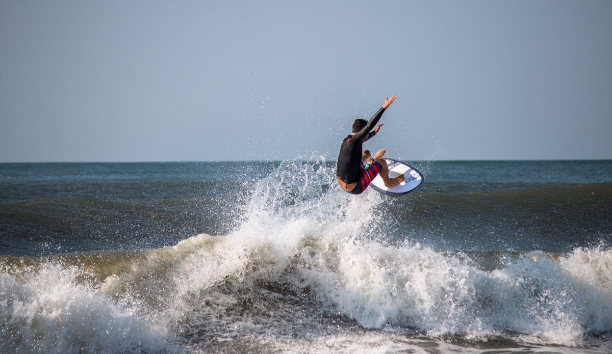 Local professional Matt Keenan showing how its done on his home turf. Matt was home visiting and we happened to get one of the best swells of the summer. He definitely did not hesitate to get on it! Photo: <a href=\"https://chank-photography.tumblr.com/\"> Matt Ciancaglini</a>