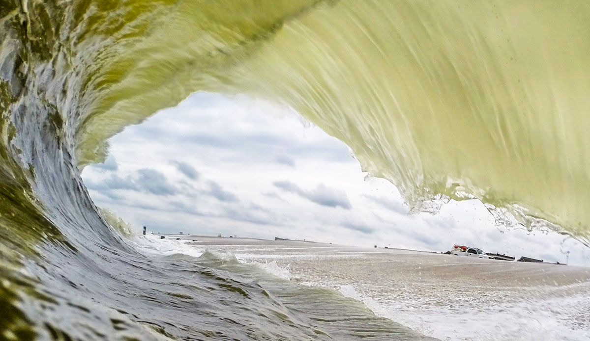 Throw it back to Independence Day. Hurricane Arthur, July 4, 2014. We got hit hard in Cape May. We were first with the swell and I was on it. The shorebreak was insane and one of the best I\'ve ever seen it. I was actually watching the sets and doubting it before I went in. I\'m glad I did because it was awesome. Expect for me getting kicked out by lifeguards after 3 hours of me hiding in the shore break. Little do they know but I would be saving them if they came into the ocean. Photo: <a href=\"https://chank-photography.tumblr.com/\"> Matt Ciancaglini</a>