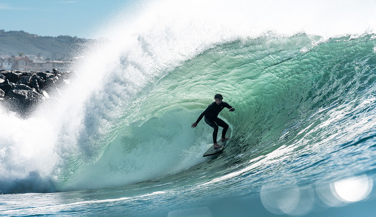 In a morning of many unridden waves, Sage Burke was able to find a few gems. Photo: Sean Evans
