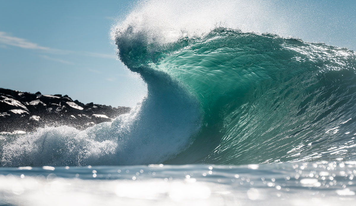 The classic wedge lip that has thrown many contenders into the flats. Photo: Sean Evans