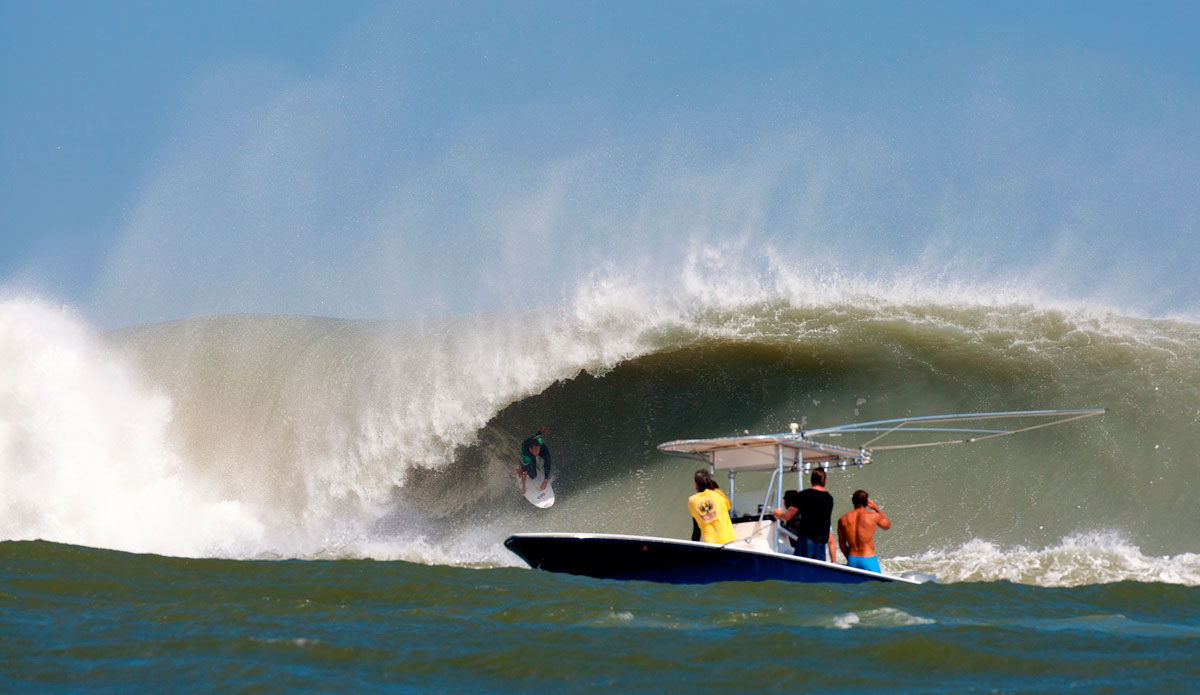 Chris Ward - Hurricane Sandy. All I can say about this swell is I\'ll probably never see anything like it again, I was totally unprepared for such a historical event. I was I could go back in time. I\'m yet to see a photo that did this swell justice. Palm Beach, FL . Photo: <a href=\"https://www.ruddyphoto.com/\"> Patrick Ruddy</a>