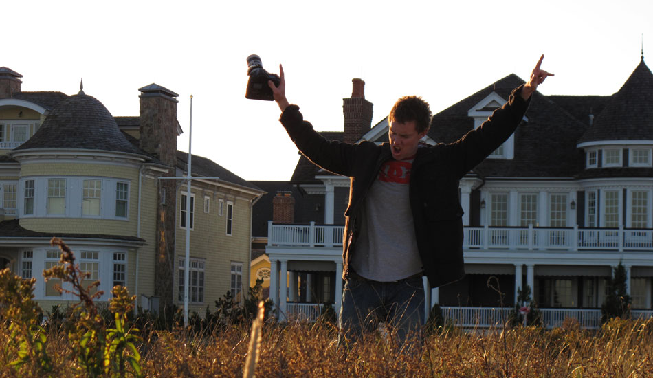 A portrait of the photographer, Patrick Ruddy, half-way through a surf trip from Miami to Maine. Photo: Weisberg