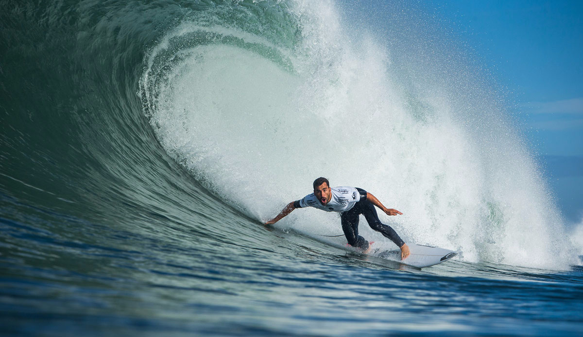 Aritz Aranburu at the Quiksilver Pro France. Photo: <a href=\"https://www.worldsurfleague.com/\">WSL</a>/<a href=\"https://instagram.com/damien_poullenot/\">Damien Poullenot</a>