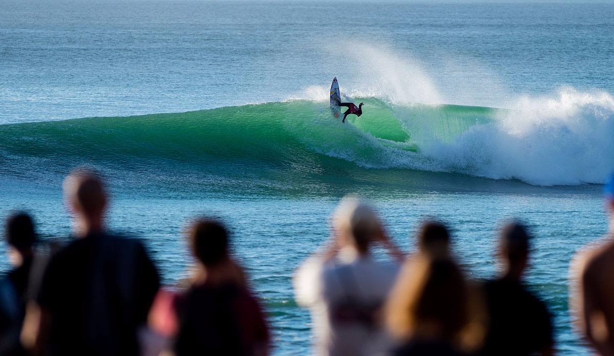 Gabriel Medina of Brasil (pictured) winning his Round 3 heat at the Quiksilver Pro France. Photo: <a href=\"https://www.worldsurfleague.com/\">WSL</a>/<a href=\"https://instagram.com/damien_poullenot/\">Damien Poullenot</a>