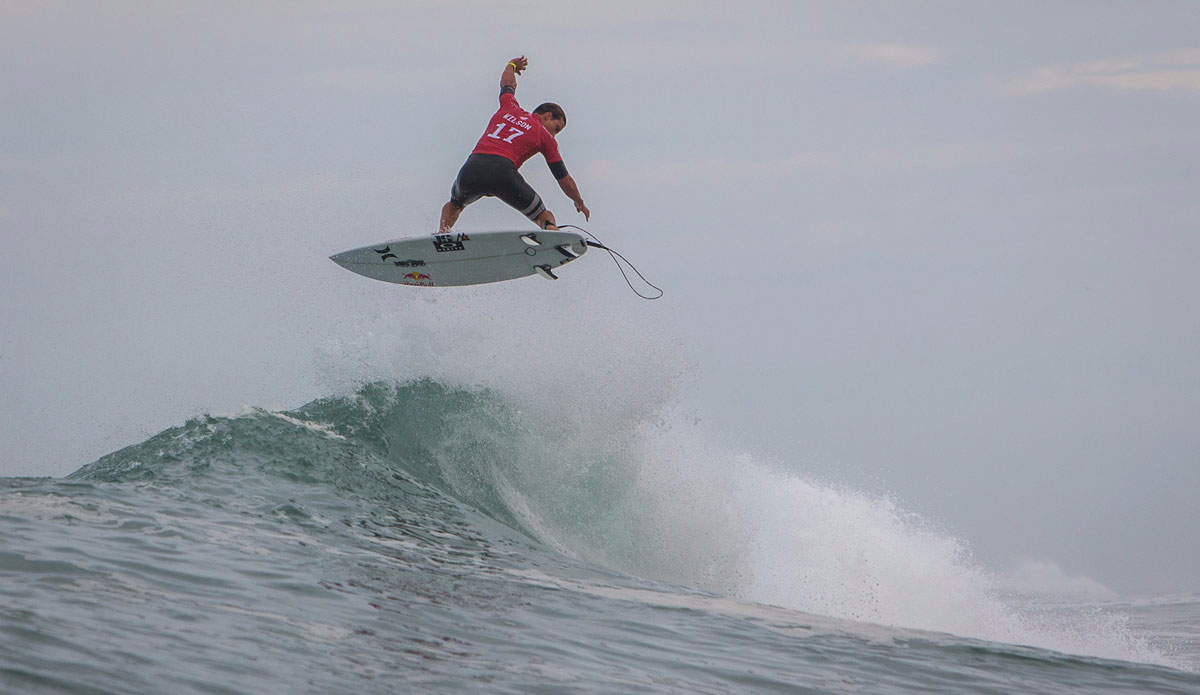 Julian Wilson of Australia (pictured) advancing into the Quarterfinals of the Quiksilver Pro France. Photo: <a href=\"https://www.worldsurfleague.com/\">WSL</a>/<a href=\"https://instagram.com/damien_poullenot/\">Damien Poullenot</a>