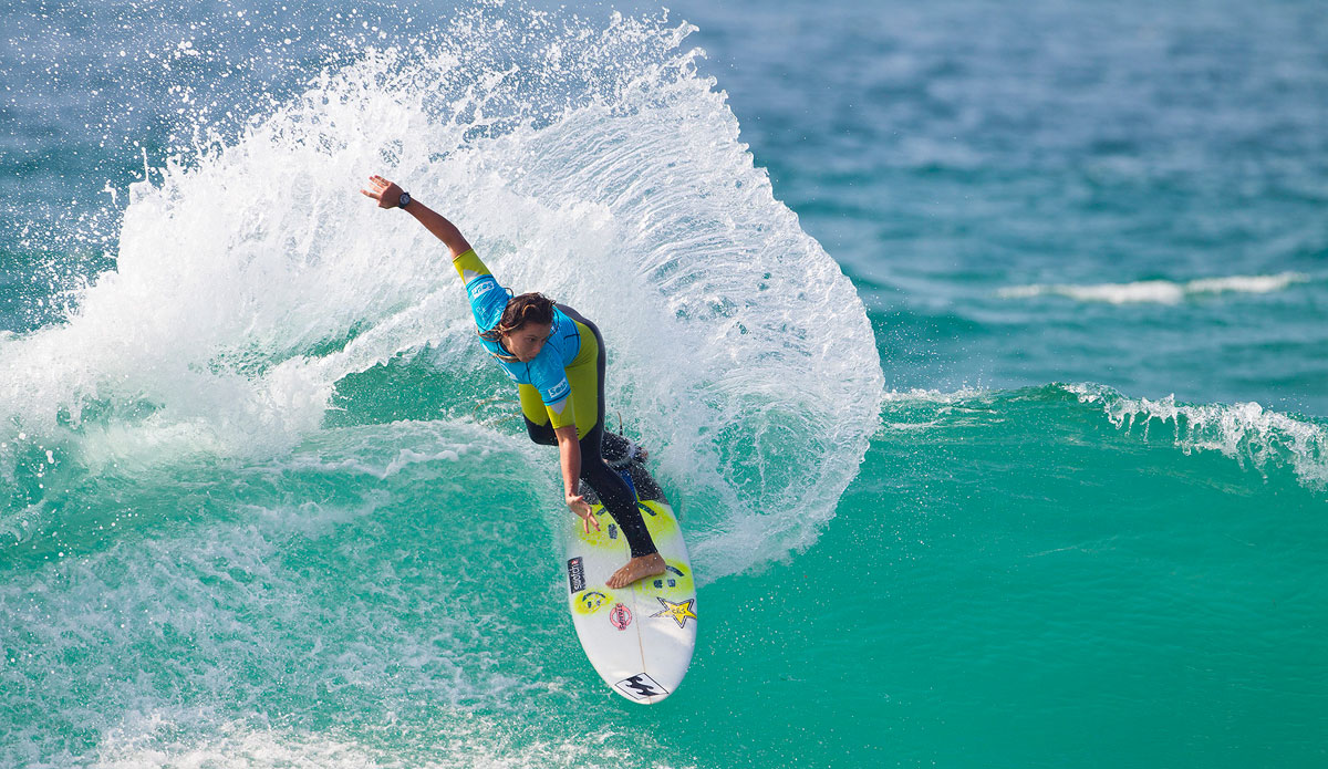  Courtney Conlogue of Santa Ana, California (USA) (pictured) won her Round 3 heat advancing into the Quarterfinals of the Roxy Pro France on Thursday September 25, 2014. Conlogue posted two excellent 8.00 rides (out of ten) narrowly defeating Bianca Buitendag (ZAF) and Stephanie Gilmore (AUS).  Photo: <a href=\"https://www.aspworldtour.com/\">ASP</a>/ <a href=\"https://www.google.com/url?q=https://www.kirstinscholtz.com/&sa=U&ei=dw0SVPbUAYGziwKIv4GgCw&ved=0CBYQFjAA&sig2=1Yay5WaUuxsqwREA7hI1Uw&usg=AFQjCNHgLd68-84GmkH2AGuRqpTNCMt-EA\">Kirstin</a>