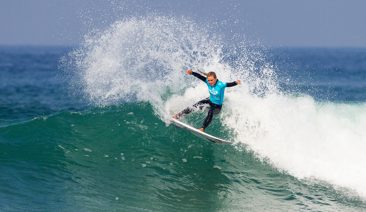 Nikki Van Dijk of Phillip Island, Victoria, Australia (pictured) won her Round 2 heat at the Roxy Pro France defeating Laura Enever to earn her place into Round 3 on Thursday September 26, 2014. Photo: <a href=\"https://www.aspworldtour.com/\">ASP</a>/ <a href=\"https://www.google.com/url?q=https://www.kirstinscholtz.com/&sa=U&ei=dw0SVPbUAYGziwKIv4GgCw&ved=0CBYQFjAA&sig2=1Yay5WaUuxsqwREA7hI1Uw&usg=AFQjCNHgLd68-84GmkH2AGuRqpTNCMt-EA\">Kirstin</a>
