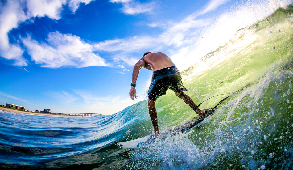 Zach Vallenti setting up for an air section, Wrightsville Beach, NC. Photo: <a href=\"https://www.chrisfrickphotography.com/\" target=_blank>Chris Frick</a>/<a href=\"https://aquatech.net\">Aquatech</a>