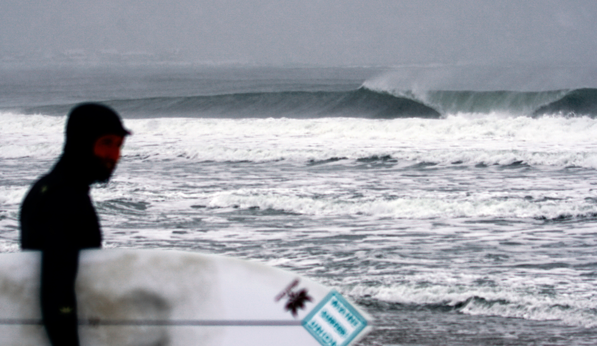 <a href=\"https://www.instagram.com/pelagic_peregrine/?hl=en\">Jason McMichael</a> eyeing his path to the beach. It turns out sliding down snow covered boulders is about as treacherous as you’d imagine. Photo: <a href=\"https://www.instagram.com/gabereuben/?hl=en\"> Gabe Reuben </a>