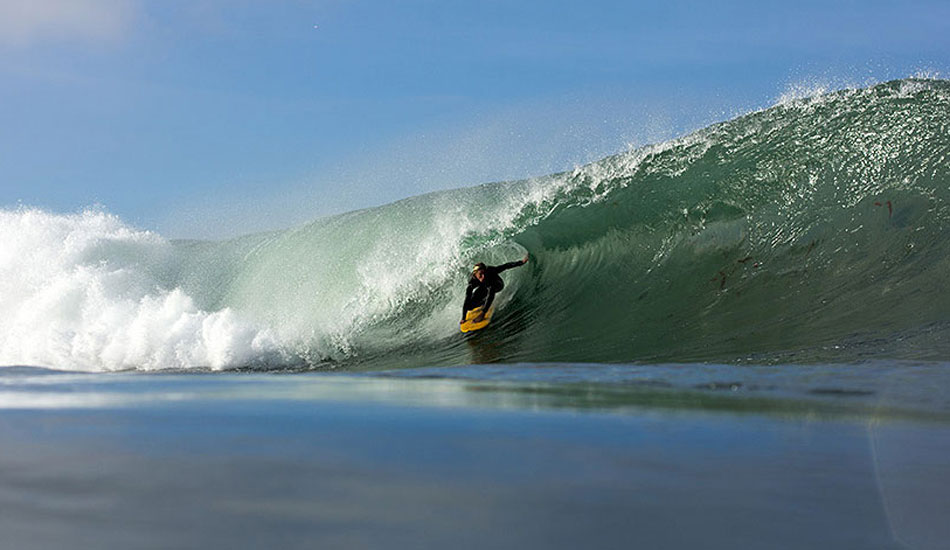 Skip McCullough. Fully committed on the wave of the day in So Cal. Photo: <a href=\"https://www.gagehingeley.com/\" target=_blank>Gage Hingeley</a>.
