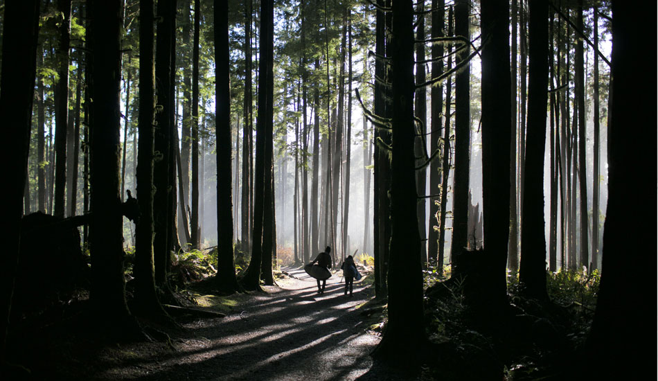 Part of the experience of surfing in Canada is the adventure and beauty involved in actually finding a way. Photo: <a href=\"https://www.gaz-art.com/\">Gary Parker</a>