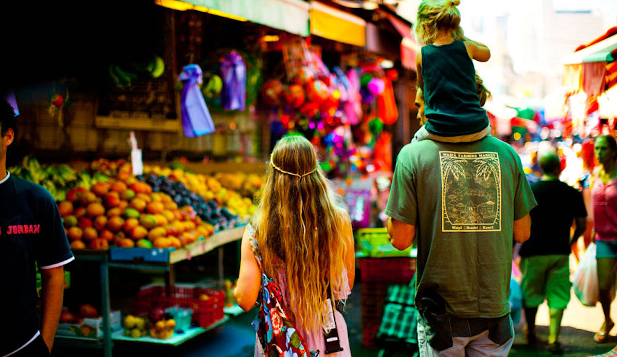 Navigating a market in Israel. Photo: Cody Welsh