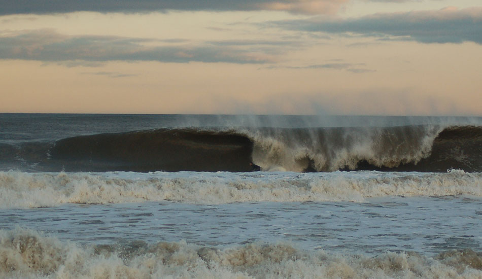 Look ma, I\'m below sea level! Manasquan, late February. Photo: M. Peeler