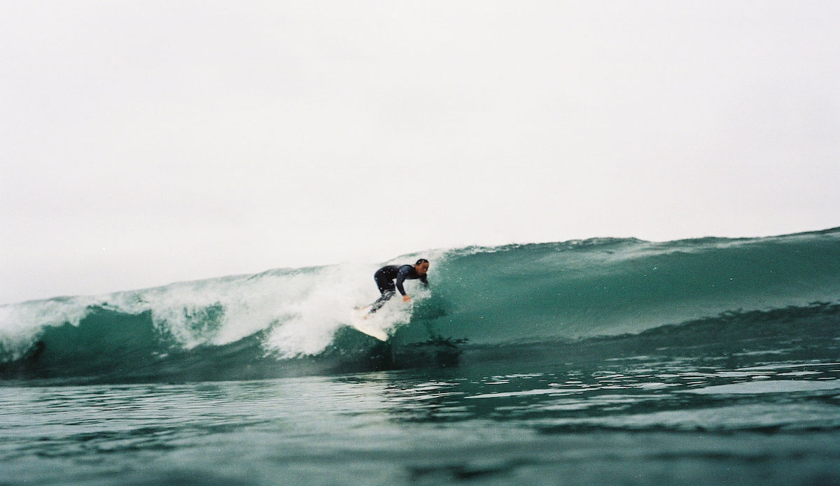 This a new friend, Stephen, who we met out at a sneaky left down in Laguna Beach. Photo: Gregory Swanson