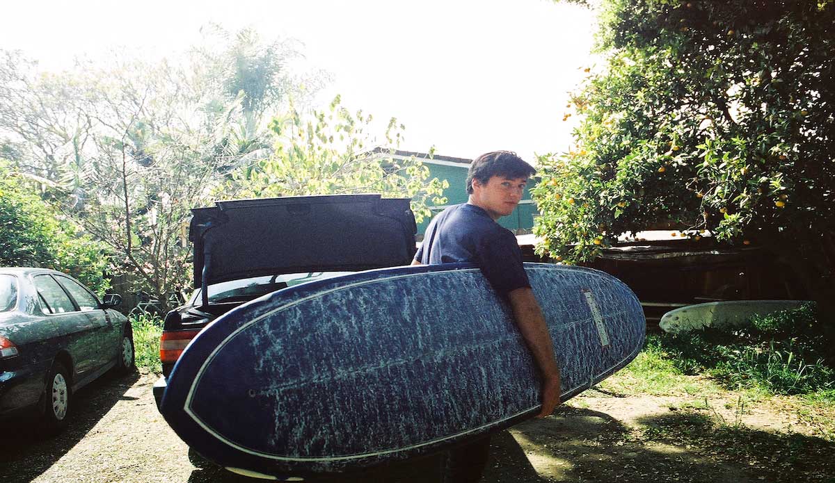 I passed off this Weber (my first log) to my friend Andrew Loy about a year ago. Since then, he has put in some time transitioning from his go-to thruster to this 9\'4\". Andrew is now back home in Massachusetts finally being able to get away from our Santa Barbara rights and go frontside on some Massachusetts lefts, logging and shortboarding when the waves call for it. Photo: Gregory Swanson