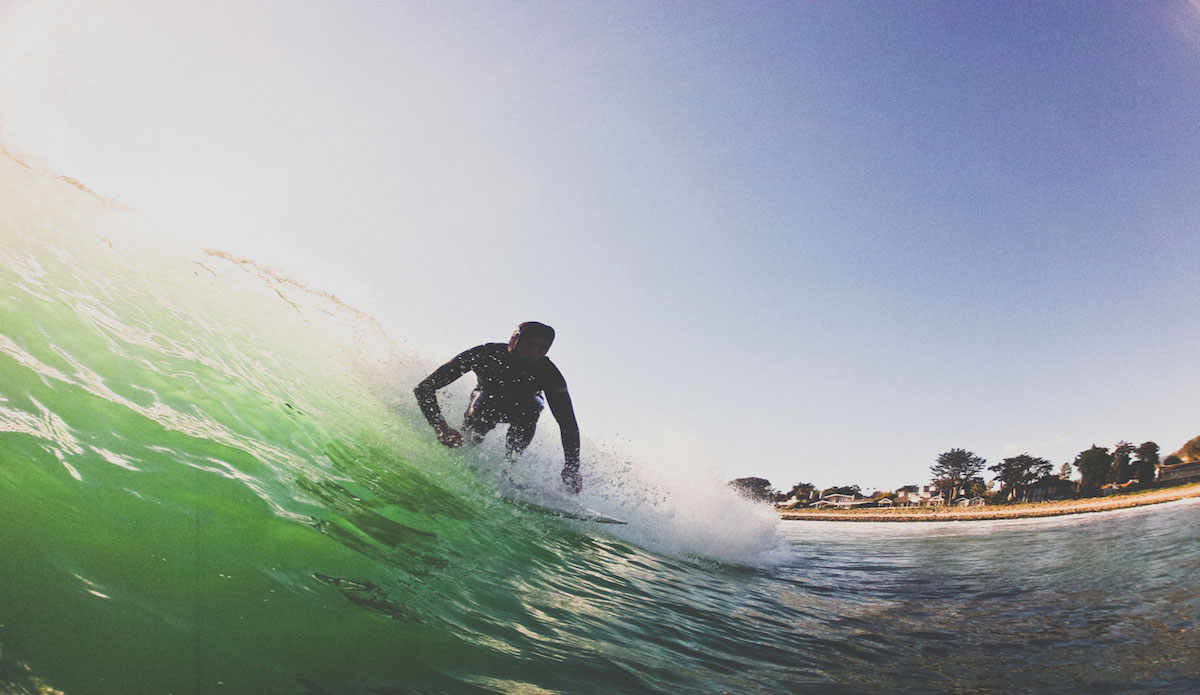 West Newport on an overcast day. It\'s really easy to score some fun ones here when the sand is right and the crowd is minimal. Photo: Gregory Swanson