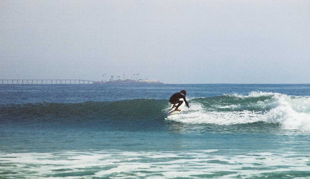 Derek Hynd found sliding around on his finless creation one day at Rincon. Photo: Gregory Swanson