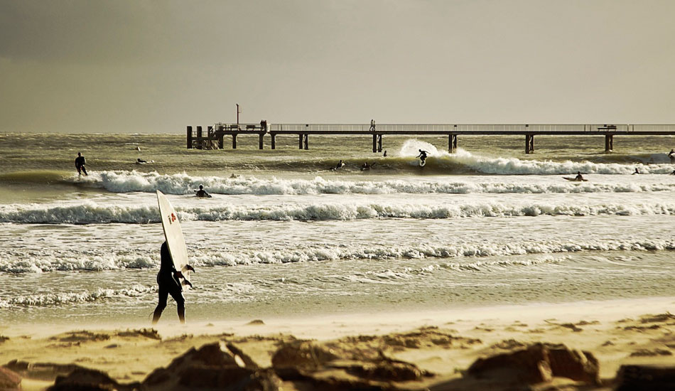 Autumn light in Vendée on a good little pointbreak.