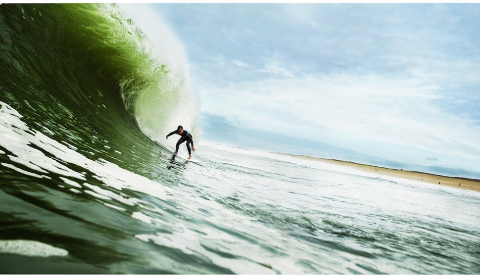 Barets-Peyrelongue Pol in Hossegor after a late drop during the Royal Barrique 2013.