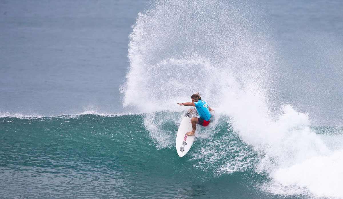 Wade Carmichael of Australia (pictured) winning the Final of the Hawaiian Pro at Ali\'i Beach Park, Haleiwa. Photo: Masurel/<a href=\"https://www.worldsurfleague.com/\">WSL</a>