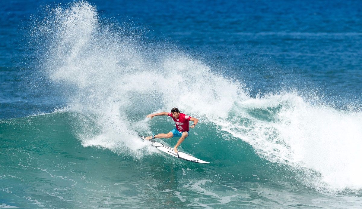 Leonardo Fioravanti of Italy (pictured) winning his Round 1l heat at the Hawaiian Pro. Photo: <a href=\"https://instagram.com/kc80/\"> Cestari</a>/<a href=\"https://www.worldsurfleague.com/\">WSL</a>
