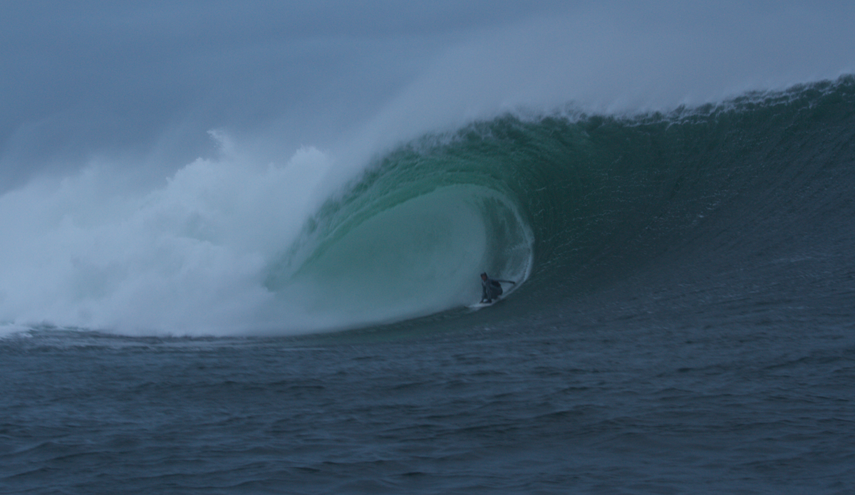 November 2013. Mullaghmore is a great tow wave, and an amazing paddle wave when conditions are right. This was my first good paddle day at Mully. If you make the drop, shoot through the slab section, and kick out in the channel, you did a great job! If it\'s a big low tide, you will be navigating through a field of boils, rolling off steps on your 8ft+ board as your about to backdoor the heaviest barrel of your life. The crew out there is super underground and devoted to Mully. After you get your first keg out there, go straight to the Pier Head Hotel and have yourself a Guinness! Photo: Camila Neves 