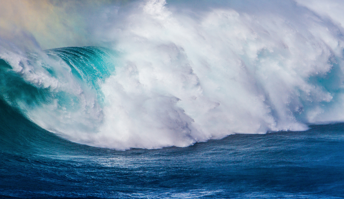 Compared to Pe’ahi, everything else looks small. My last heavy mission was traveling there to join the WSL photography team for the Pe’ahi Challenge. I was really amazed at the beauty of Maui. The night before contest I struggled to sleep because I was so excited and anxious, thinking about the next day. Early in the morning the production team arrived to the cliff, and it wasn\'t until first light that I witnessed the true power of Pe’ahi. This was the first Pe’ahi Challenge in history, and definitely the local boys took the show that day.  Photo: <a href=\"https://www.marenelmar.com/\">Mariana Marenelmar</a>