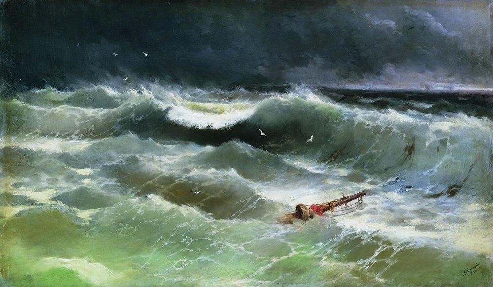 “Storm.” Ivan Aivazovsky, 1886.