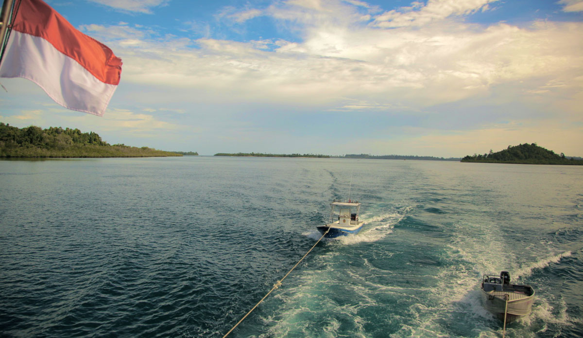 We would sit up on the top deck of our boat at the end of every day and drink a couple of beers while we headed for a safe anchor spot to sleep. Photo: <a href=\"https://mhoffmanphotography.com/\"> Matt Hoffman</a> 